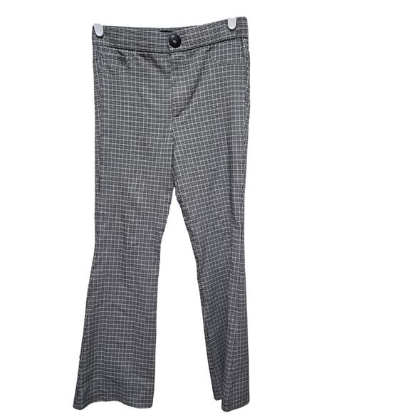 Zara Glen Check Plaid Straight-Leg Pants Women’s Large - Picture 1 of 7
